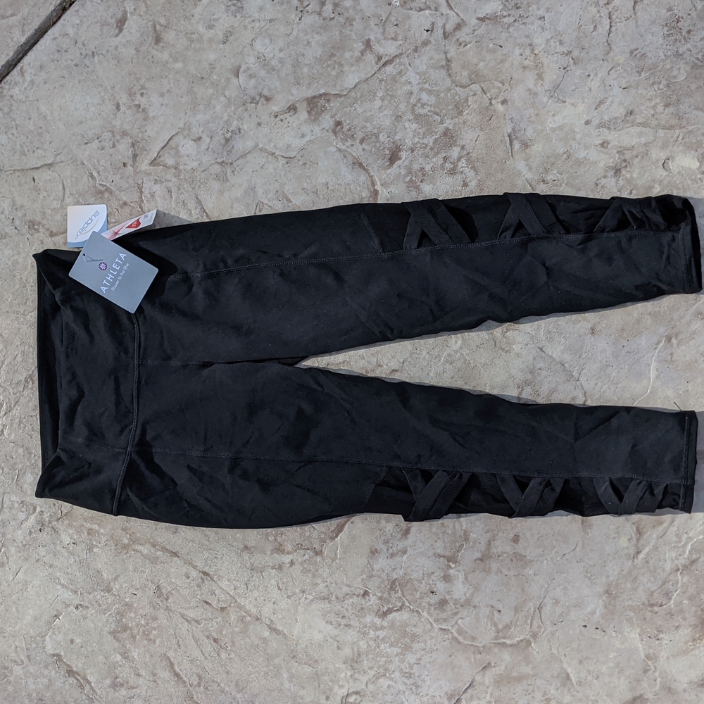 Athleta high rise mesh Capri leggings